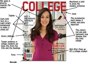 College Magazine Cover April Edition PNG Image