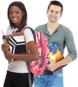 College Students Readyfor Class.png PNG Image