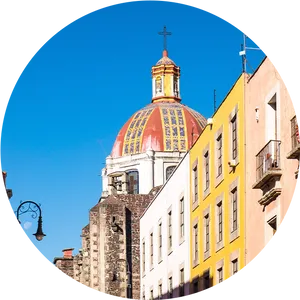 Colonial Church Dome Mexico City PNG Image