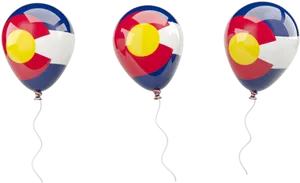 Colorado State Flag Balloons PNG Image