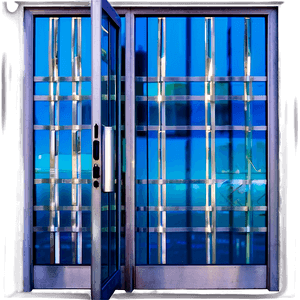 Colored Glass Door PNG pwo12 PNG with transparent background