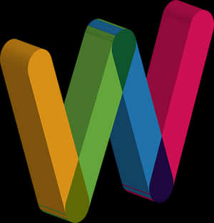 Colorful_ Abstract_ Alphabet_ Letter_ M PNG with transparent background