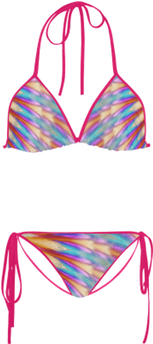 Peacock Feathers Custom Bikini Swimsuit - Thin Blue Line Bikini Top PNG