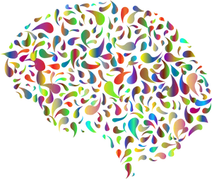 Colorful Abstract Brain Design PNG Image