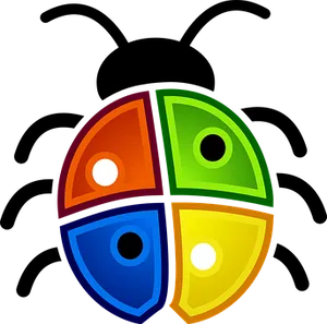 Colorful_ Abstract_ Bug_ Logo PNG Image