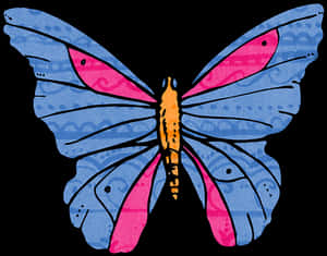 Colorful Abstract Butterfly Art PNG image with transparent background