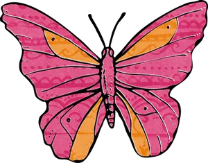 Colorful Abstract Butterfly Art PNG Image