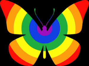 Colorful Abstract Butterfly Art PNG image with transparent background