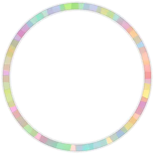 Colorful Abstract Circle Border PNG Image