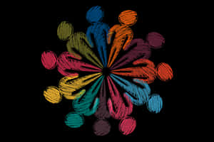 Colorful Abstract Circle Pattern PNG image with transparent background