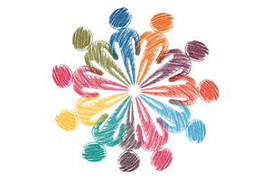 Colorful Abstract Circle Pattern PNG Image