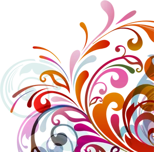 Colorful_ Abstract_ Floral_ Design PNG Image