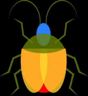 Colorful_ Abstract_ Insect_ Illustration PNG image with transparent background