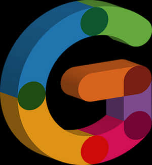 Colorful_ Abstract_ Letter_ G PNG with transparent background