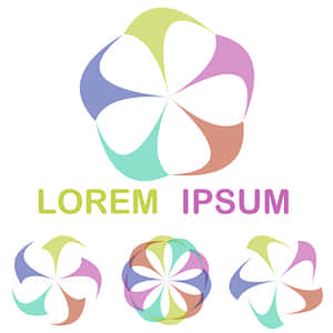 Colorful Abstract Logo Design PNG with transparent background