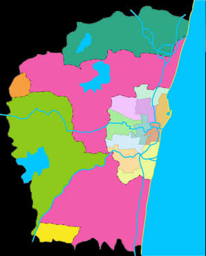 Us Map With Time Zones Printable - Outline Chennai City Map, HD Png Download PNG