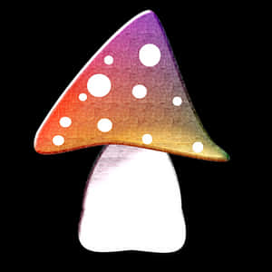 Colorful Abstract Mushroom Art PNG with transparent background