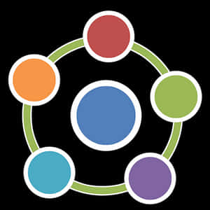 Colorful Abstract Ring Graphic PNG image with transparent background
