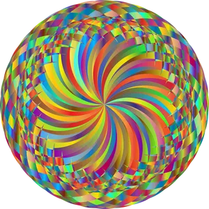 Colorful Abstract Sphere Pattern PNG Image