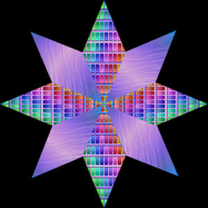 Colorful Abstract Star Pattern PNG image with transparent background