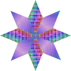 Colorful Abstract Star Pattern PNG Image