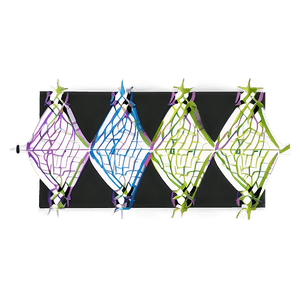 Colorful Abstract Vine Sculpture PNG image with transparent background