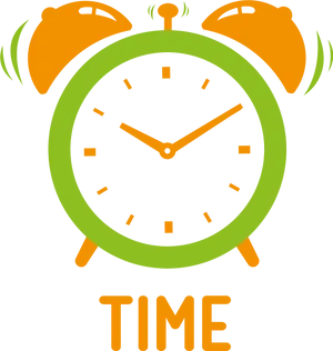 Colorful Alarm Clock Clipart PNG Image