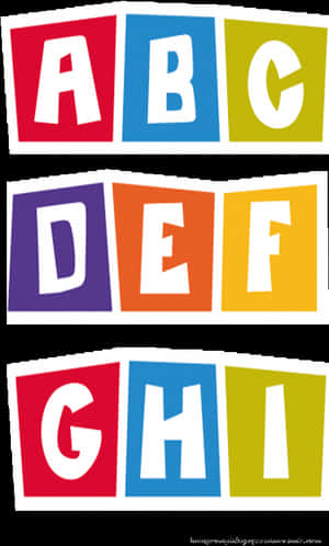 Colorful_ Alphabet_ Blocks_ A B C_to_ I H I PNG image with transparent background