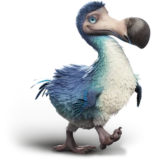 Colorful Animated Dodo Bird PNG Image