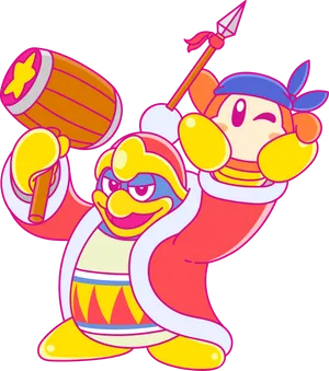 Colorful_ Animated_ King_and_ Knight PNG Image