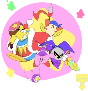 Colorful_ Animated_ King_ Characters PNG Image