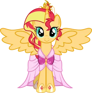 Colorful_ Animated_ Pegasus_ Character.png PNG Image