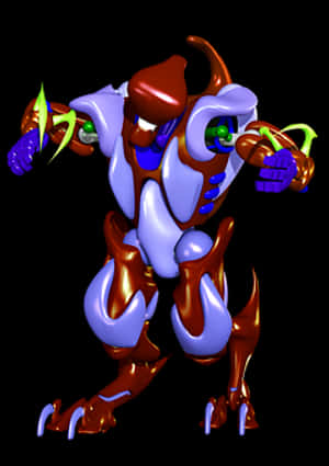 Colorful Animated Robot PNG image with transparent background