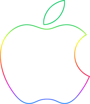 Colorful Apple Logo PNG Image