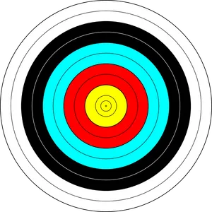 Colorful Archery Target Center Bullseye PNG Image