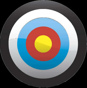 Colorful Archery Target Closeup PNG image with transparent background