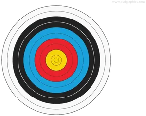 Colorful Archery Target PNG Image