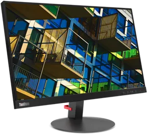 Colorful Architecture Display Monitor PNG Image