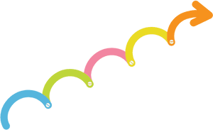 Colorful Arrows Dynamic Flow PNG image with transparent background