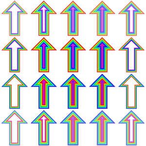 Colorful Arrows Pattern PNG image with transparent background