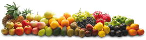 Colorful Assorted Fruit Selection PNG image with transparent background