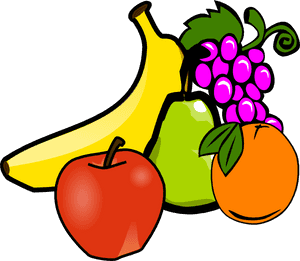 Colorful Assorted Fruits Illustration PNG image with transparent background
