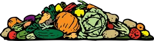 Colorful Assorted Vegetables Illustration PNG Image