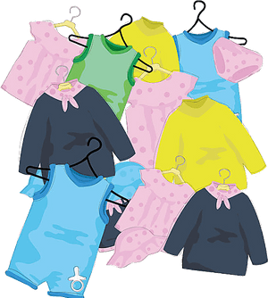 Childrens Clothing Cartoon Dress - Food Clothes And Shelter Clipart, HD Png Download PNG