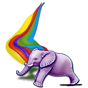 Colorful Baby Elephant Png 06122024 PNG Image