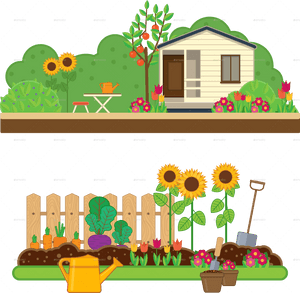 Gardening Set By Sabina - House Garden Clipart, HD Png Download PNG with transparent background