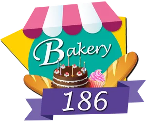 Colorful Bakery Logo Design PNG Image