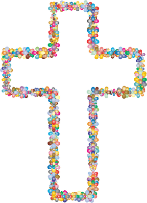 Floral Cross Outline - Flower Cross Clipart Png, Transparent Png PNG image with transparent background