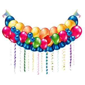 Colorful Balloon Garland Designs Png 06282024 PNG Image