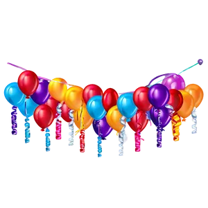 Colorful Balloon Garland Designs Png Byj PNG Image